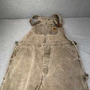 Carhartt Brown Canvas Cargo Overalls